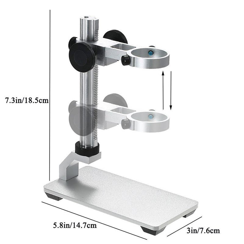 Jiusion Aluminium Alloy Universal Adjustable Professional Base Stand Holder Desktop Support Bracket for Max 1.4" in Diameter USB Digital Microscope Endoscope Magnifier Loupe Camera - Image 2